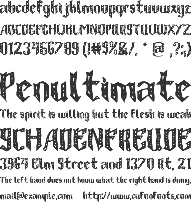 Salawaku font preview
