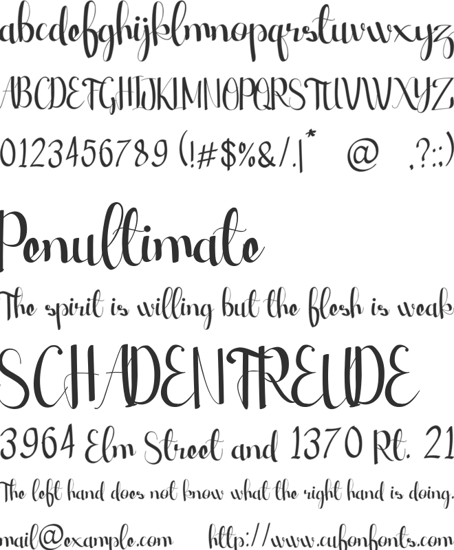 Beach Front font preview