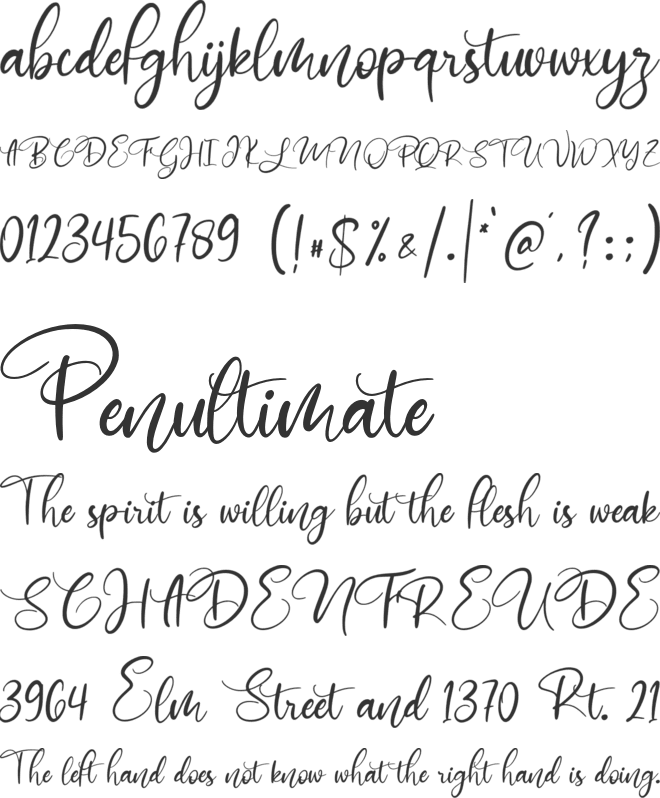 mathulesy font preview