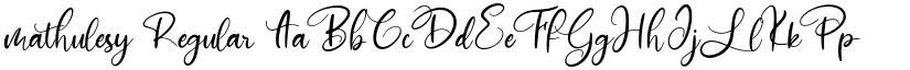 mathulesy Regular font