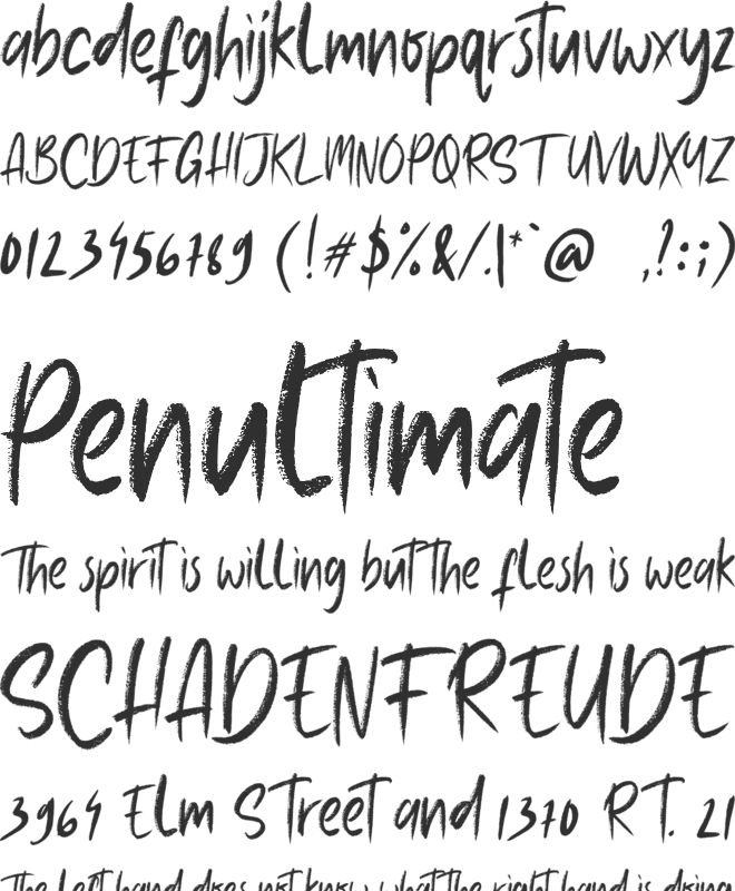 Lazy Jumps font preview