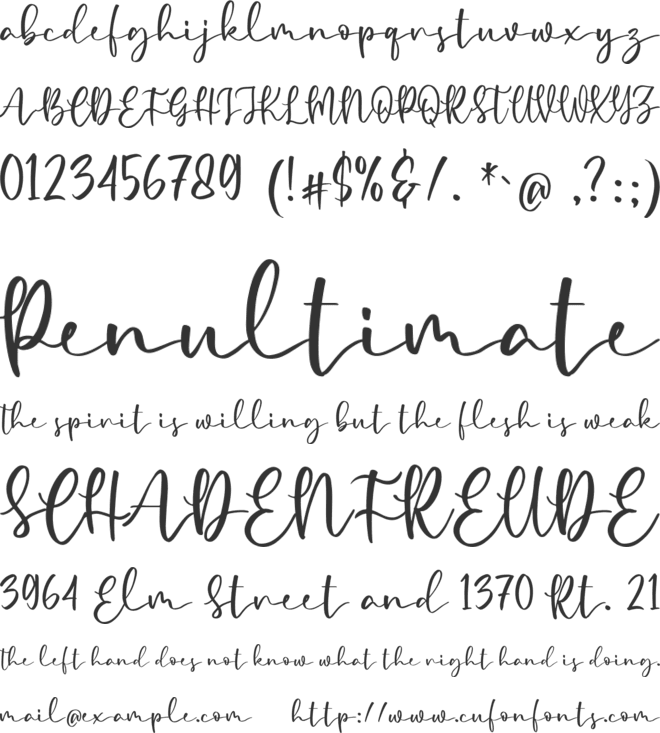 Femina font preview