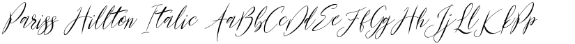 Pariss Hillton Italic font