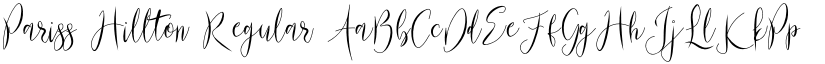Pariss Hillton Regular font