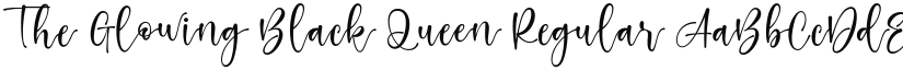 The Glowing Black Queen font download
