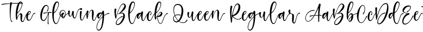 The Glowing Black Queen font download