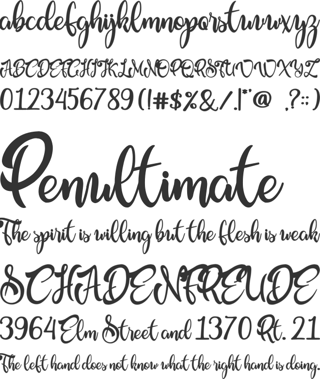 Villosofia font preview