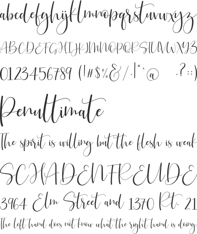 JustlovePersonalUseOnly font preview