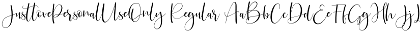 JustlovePersonalUseOnly Regular font