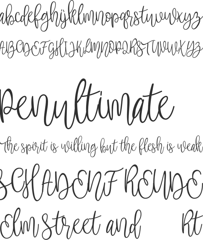 Belly FREE font preview