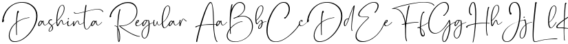 Dashinta Regular font