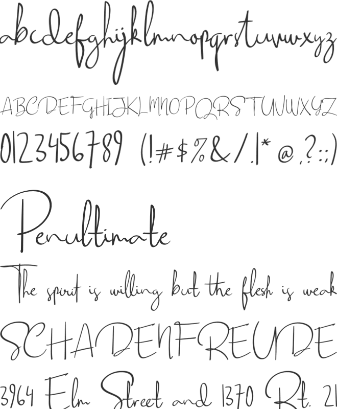 Beautiful Sunday font preview