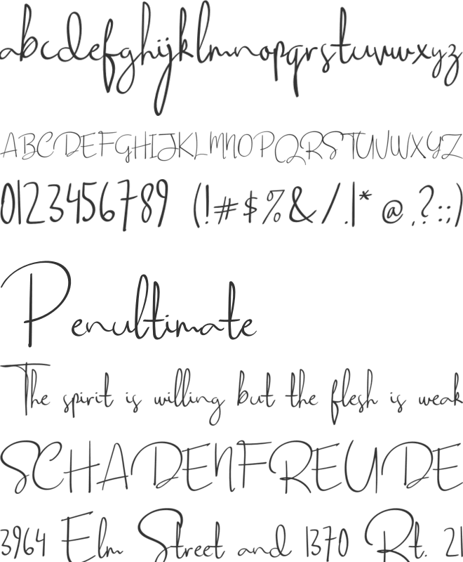 Beautiful Sunday font preview