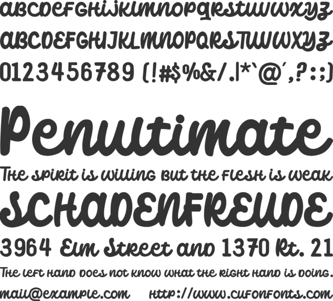 Catterpillar font preview