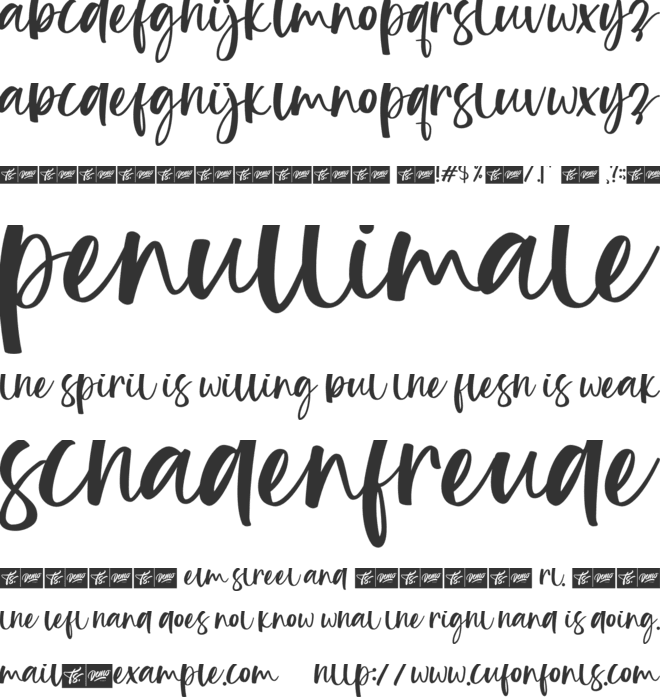 Blindsay font preview