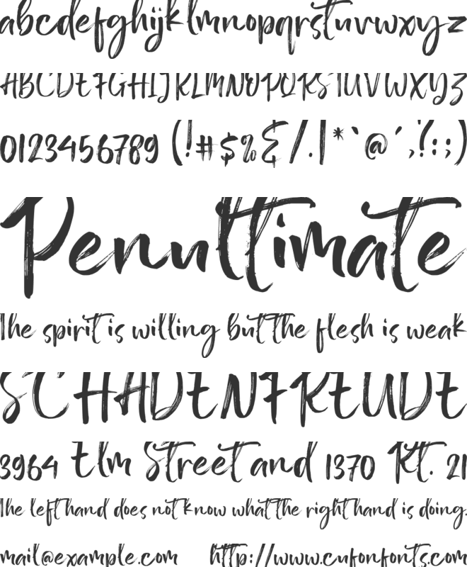 Antero font preview