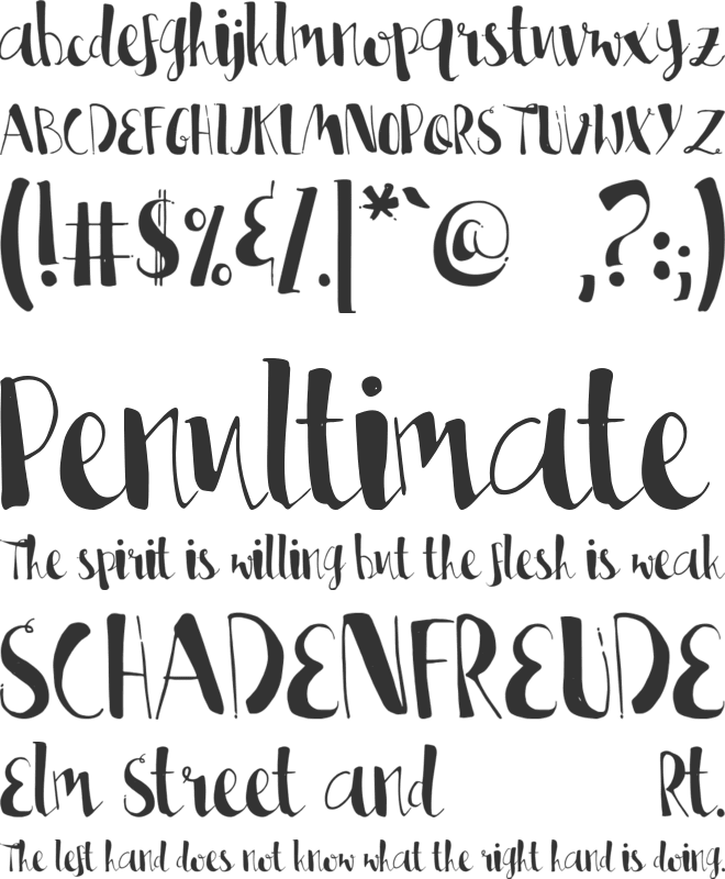 Lisa Marie font preview