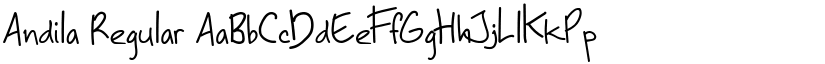 Andila Regular font