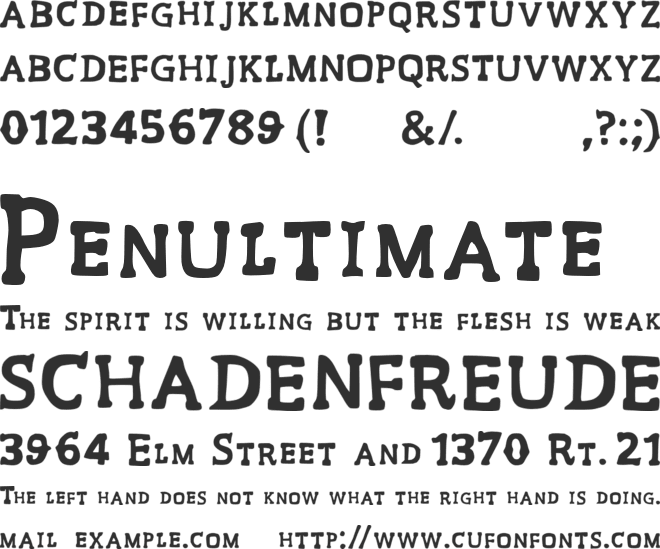 Muchachos font preview