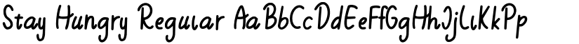 Stay Hungry font download