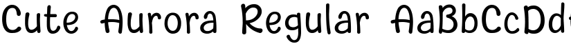 Cute Aurora Regular font