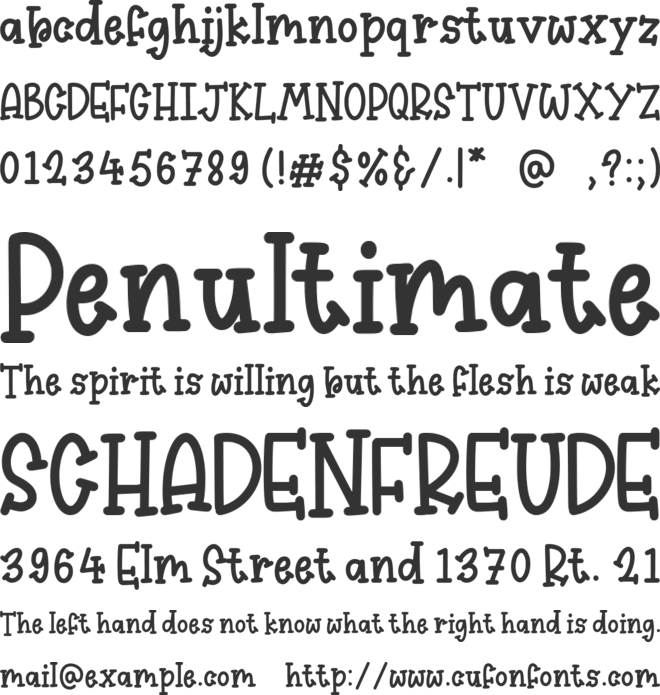 kidsfun font preview