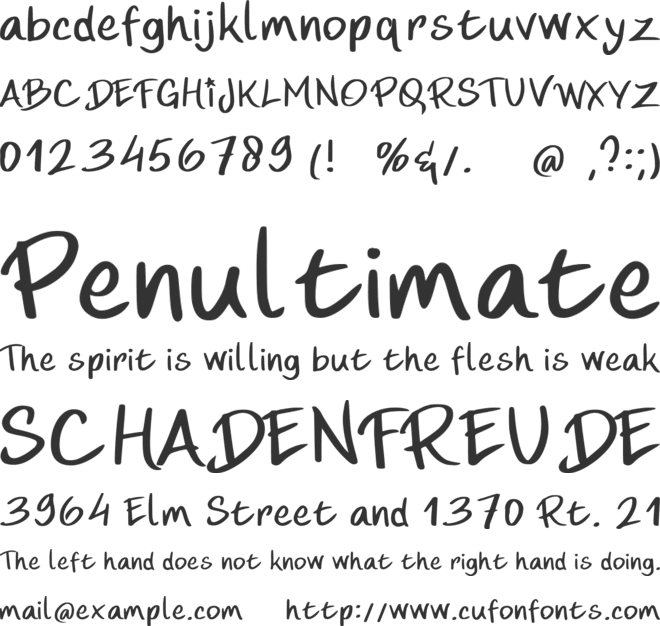 Ahai font preview
