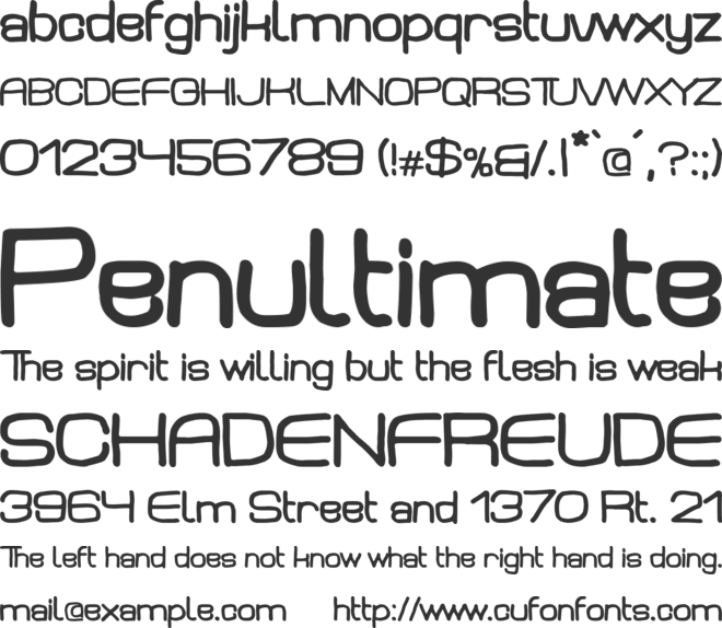 Neo Metropolis font preview