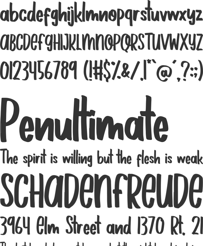 1000 Wishes Origami font preview