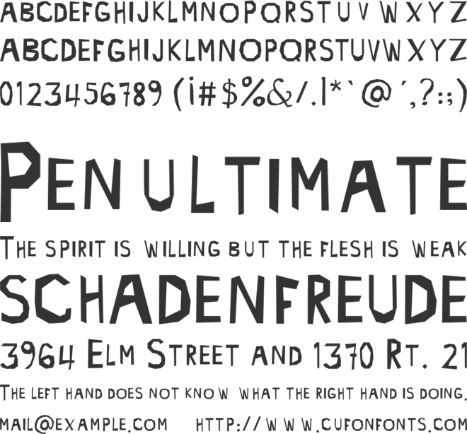Malenka font preview