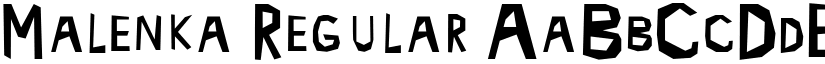 Malenka Regular font