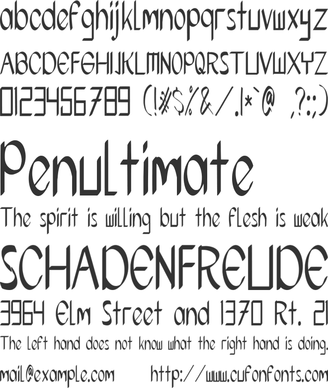 Khameumeut font preview