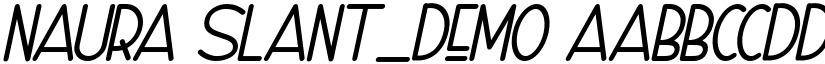 Naura Slant_DEMO font