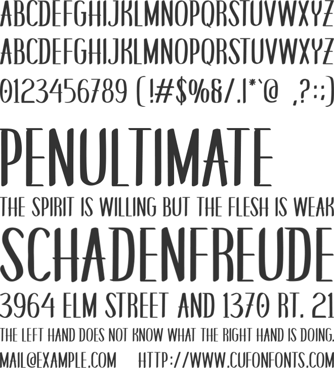 Pinasthika font preview