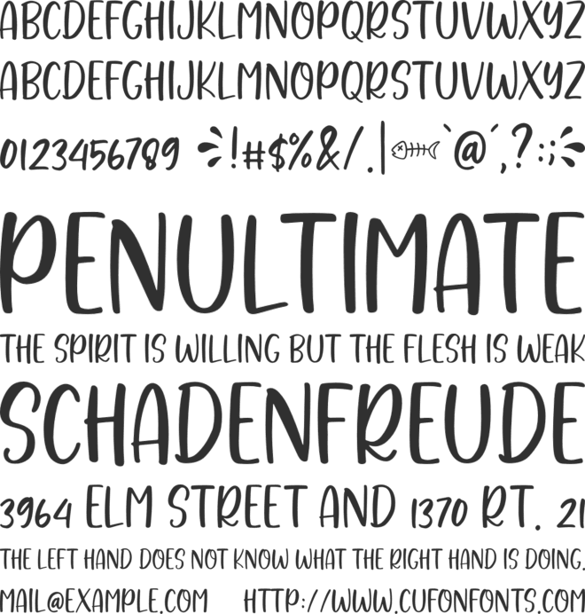 Salmonpie - Personal Use font preview