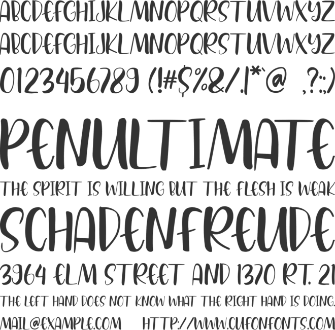 Green Viera font preview