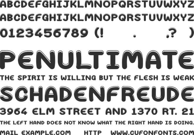 Bubblegum Ink font preview