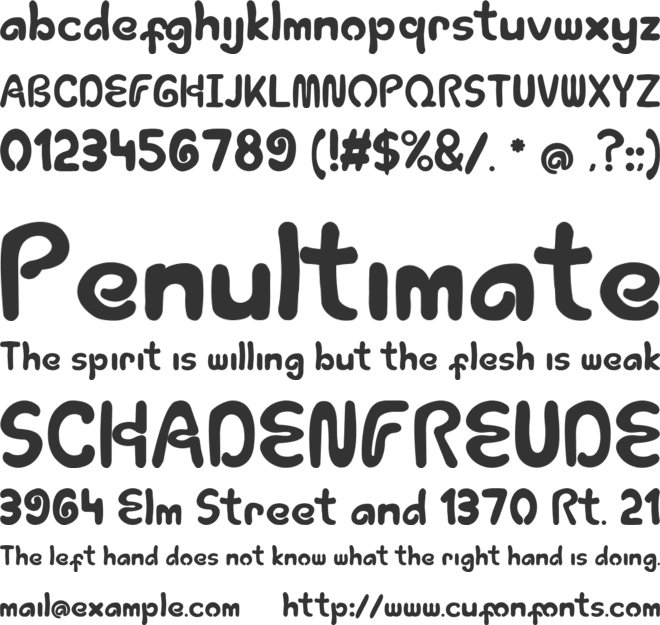 Tewad-se font preview