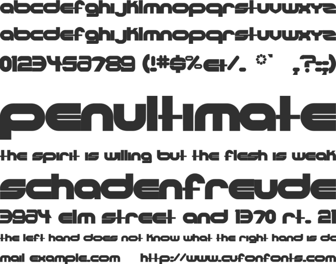 Ultraworld font preview