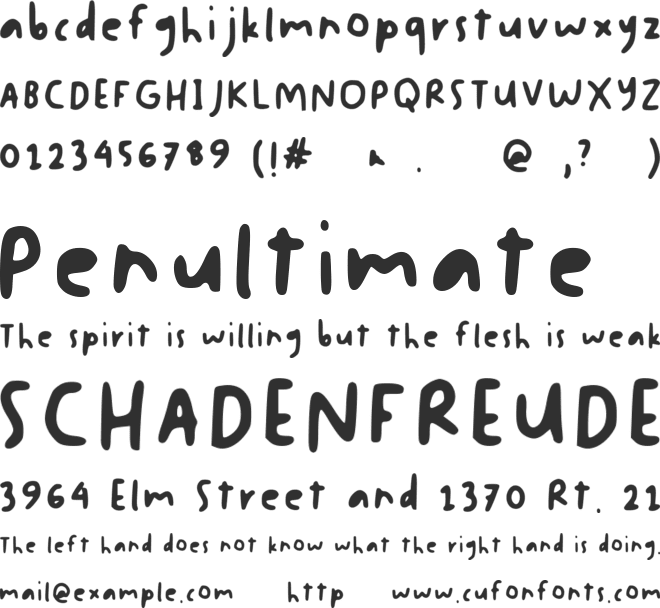 Pelangi font preview
