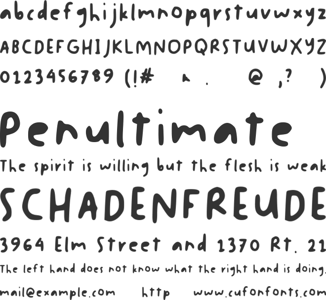 Pelangi font preview