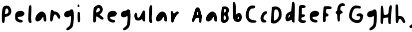 Pelangi Regular font