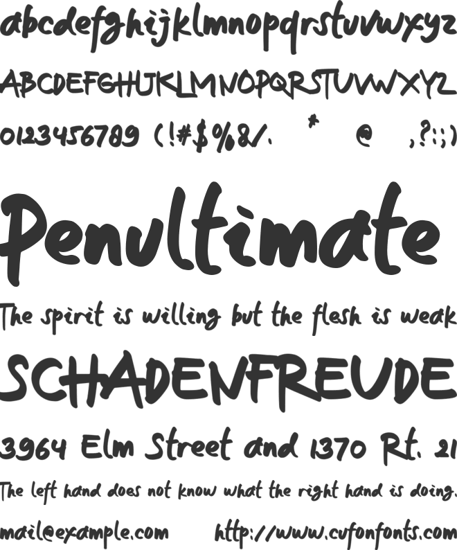 botes frica font preview