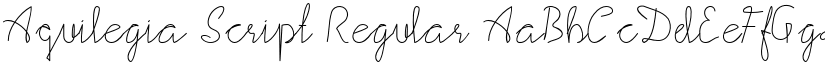 Aquilegia Script Regular font