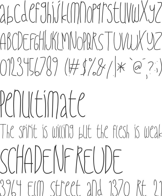 Pemburu Senja font preview