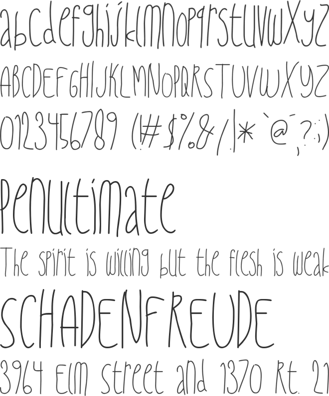 Pemburu Senja font preview