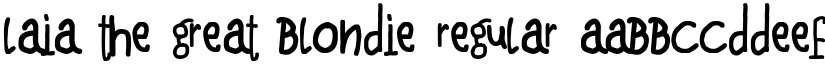 Laia the Great Blondie Regular font
