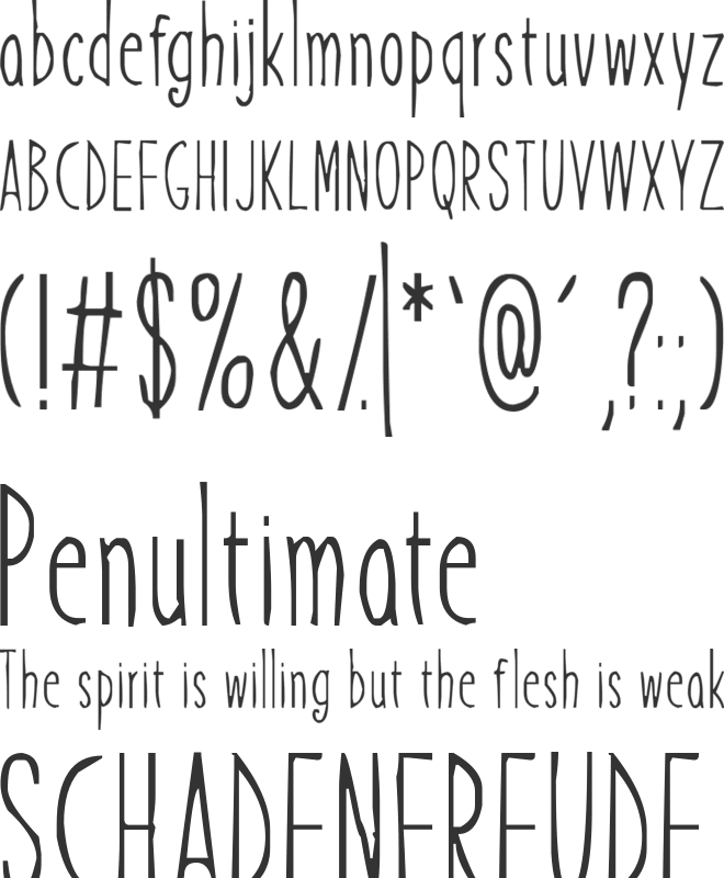 Dream Arranger font preview