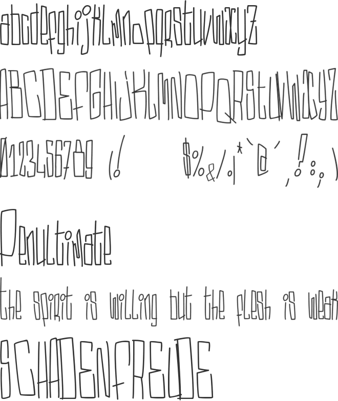 Dream Builder font preview