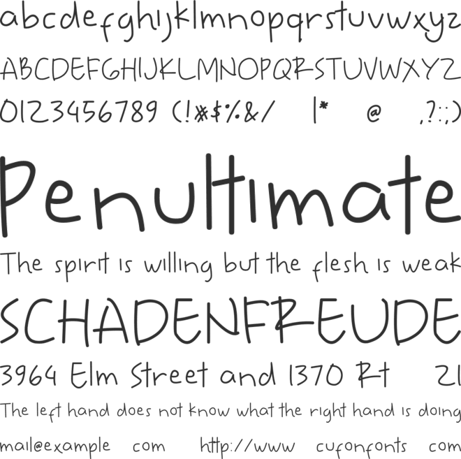 Sweety Blue font preview